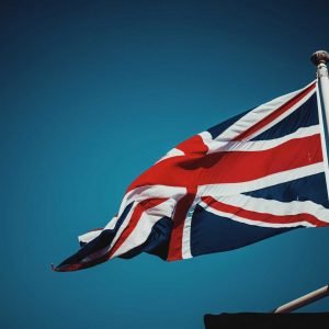 british flag on blue sky