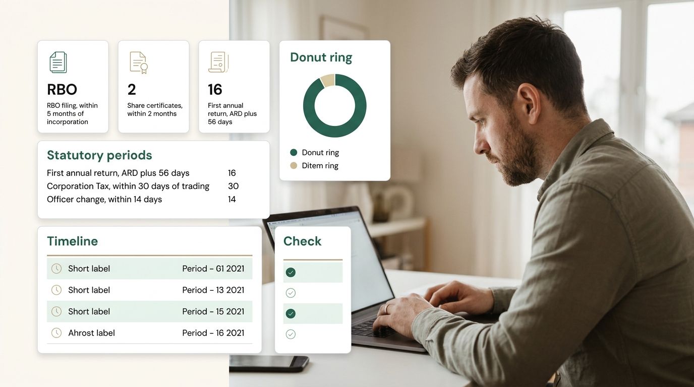 Diagram of the employer registration and payroll setup sequence before the first pay date