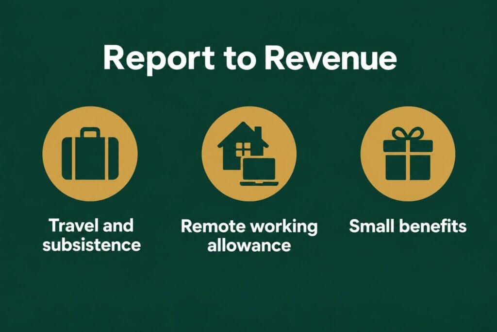 Three payments reported under ERR: travel and subsistence, remote working allowance and small benefits