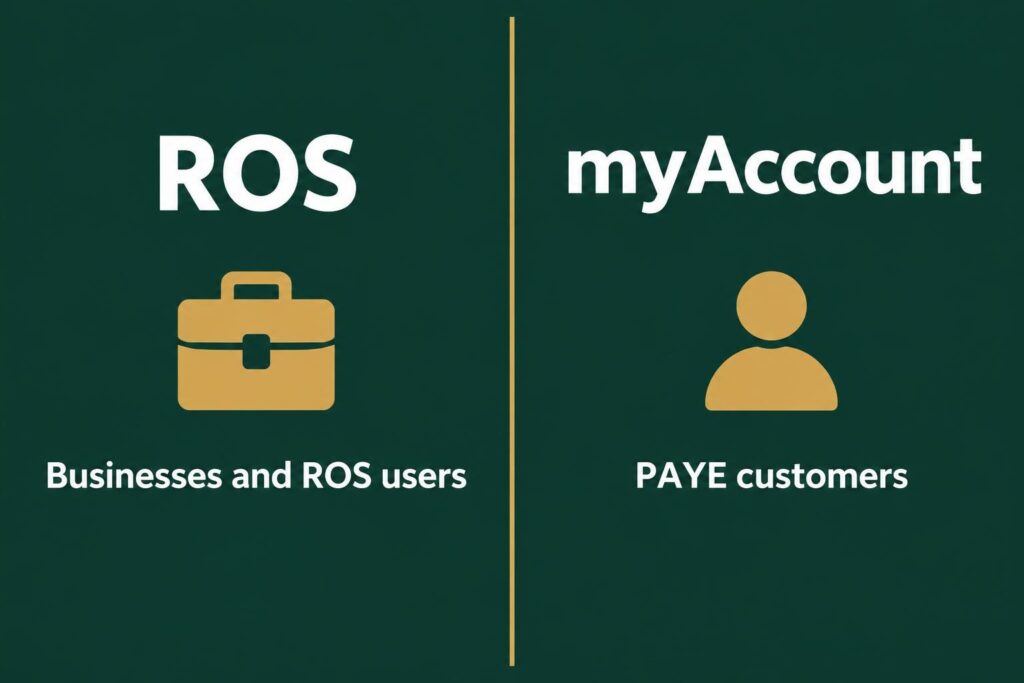 Apply for tax clearance through ROS if you are a business, or myAccount if you are a PAYE customer